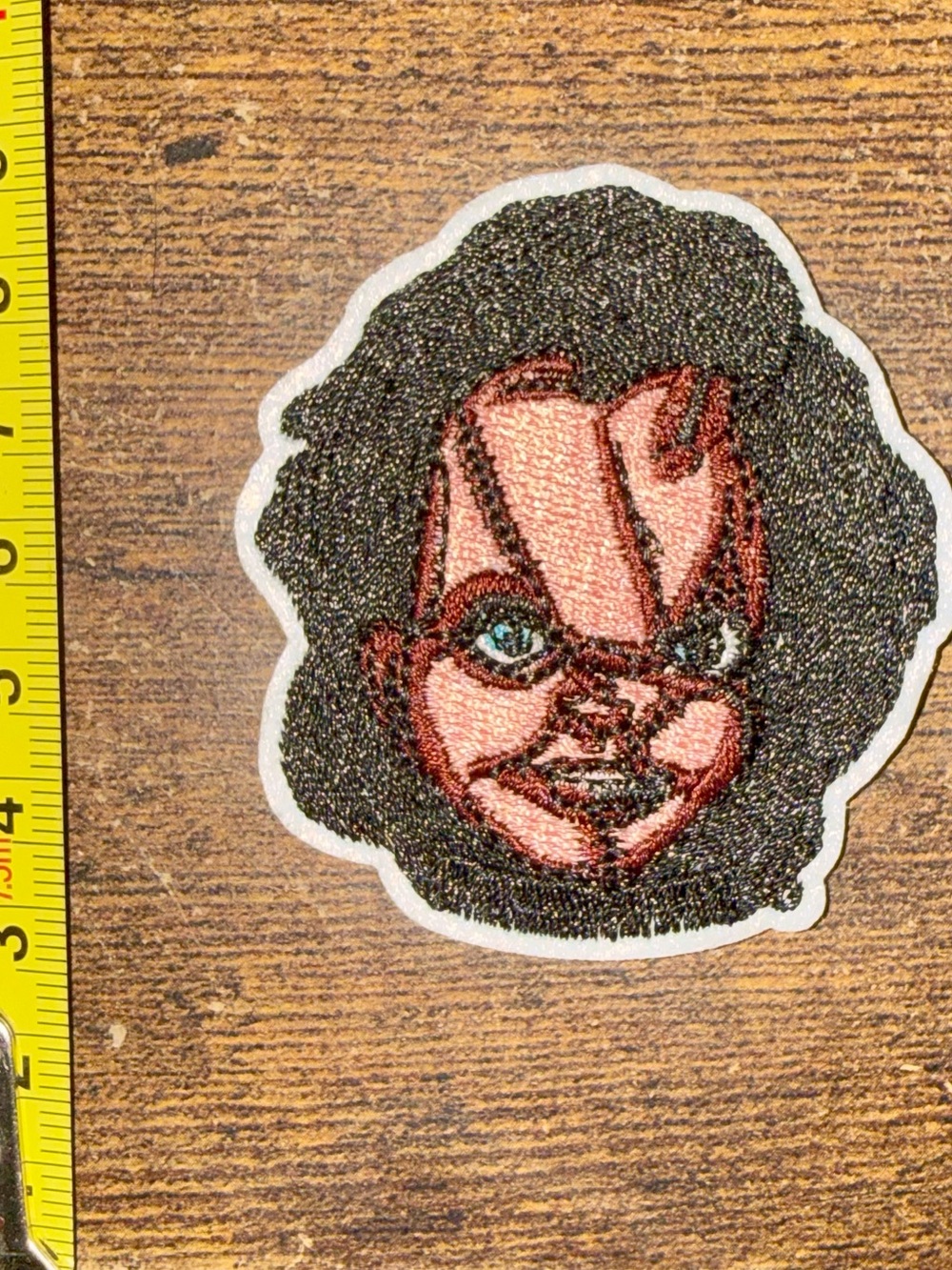 NEW Black and Red CHUCKY Embroidered Patch Accent